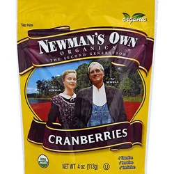 Newmans Own Organics Cranberries - 4 Oz