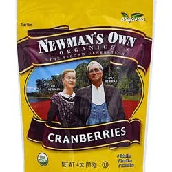 Newmans Own Organics Cranberries - 4 Oz