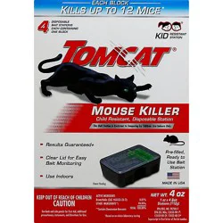 Tomcat Mouse Killer Disposable Bait Station 4 Count - 4 Oz