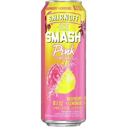 Smirnoff Ice Smash Pink Lemonade 8% Abv Single Can - 23.5 Oz