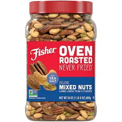 Fisher Nuts Mixed Oven Roasted Deluxe With Sea Salt - 24 Oz