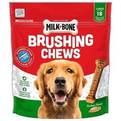 Milk-Bone Brushing Chews Dental Dog Treats Large - 24.2 Oz
