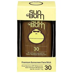 Sun Bum Sunscreen Face Stick Broad Spectrum Spf 30 - 0.45 Oz