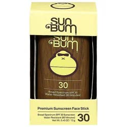 Sun Bum Sunscreen Face Stick Broad Spectrum Spf 30 - 0.45 Oz