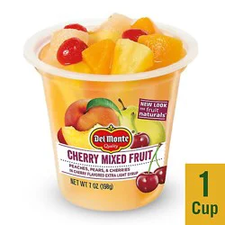 Del Monte Fruit Naturals Fruit Snack Cherry Mixed Fruit In Extra Light Syrup - 7 Oz