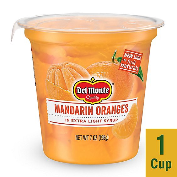 slide 1 of 4, Del Monte Mandarin Oranges Fruit Cup Snacks - 7 Oz, 7 oz