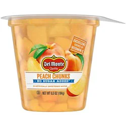 Del Monte Yellow Cling Peach Chunks In Artificially Sweetened Water - 6.5 Oz