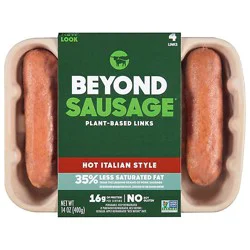 Beyond Meat Beyond Sausage Plant Based Hot Italian Dinner Sausage Links - 14 Oz