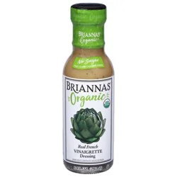 Briannas Organic Dressing Vinaigrette Real French - 10 Oz