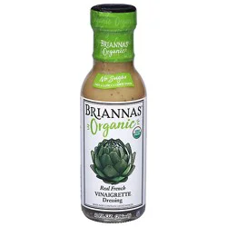 Briannas Organic Dressing Vinaigrette Real French - 10 Oz