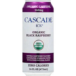 Cascade Ice Organic Caff Black Raspberry - 16 Fl. Oz.