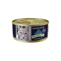 Blue Buffalo Wilderness High Protein Grain Free Wet Food For Adult Cats 7+ Chicken Recipe - 5.5 Oz