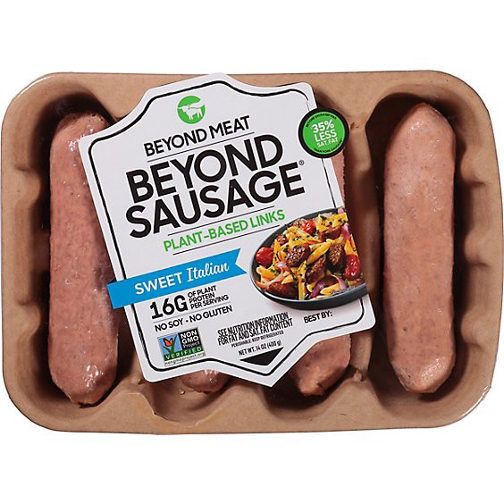 slide 1 of 1, Beyond Meat Beyond Sausage Plant Based Sweet Italian Dinner Sausage Links - 14 Oz, 14 oz