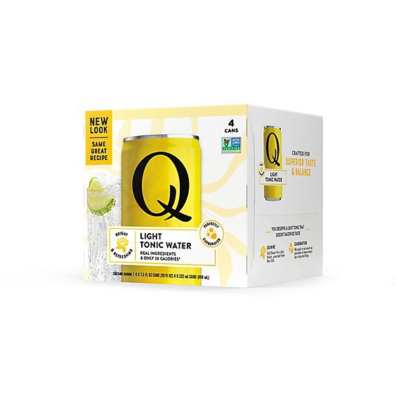 slide 1 of 12, Q Mixers Premium Light Tonic Water - 4 - 7.5 Oz, 4 ct; 7.5 fl oz