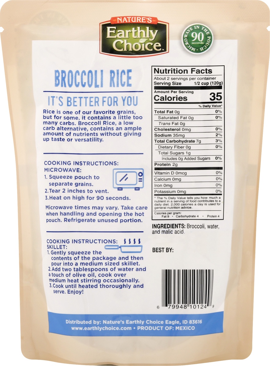 slide 10 of 10, Nature's Earthly Choice Broccoli Rice 8.5 oz, 