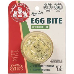 Three Little Pigs Spinach & Feta Sous Vide Egg Bite - .156 Lb
