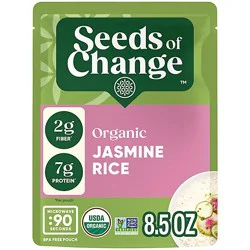 Seeds Of Change Ready To Heat Organic Aromatic Jasmine Rice Pouch - 8.5 Oz