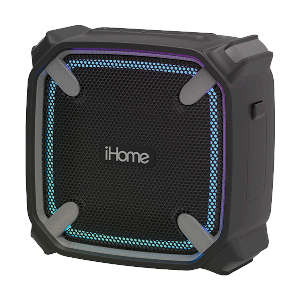 slide 1 of 1, iHome Weather Tough Portable Rechargeable Bluetooth Speaker with Speakerphone and LED Accent Lighting - IBT371, 1 ct