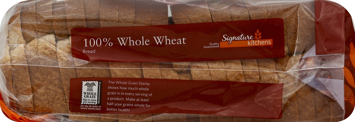 slide 4 of 5, Signature Kitchens 100% Whole Wheat Bread, 