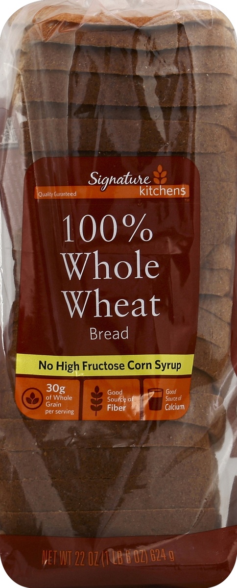 slide 5 of 5, Signature Kitchens 100% Whole Wheat Bread, 