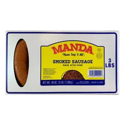 Manda Smoked Sausage Mild - 3 Lb