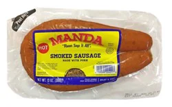 Manda Sausage Hot Smoked Loop - 13 Oz