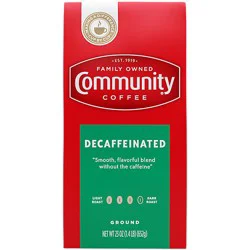 Community Coffee Decaffeinated Medium-Dark Roast Ground - 23 Oz