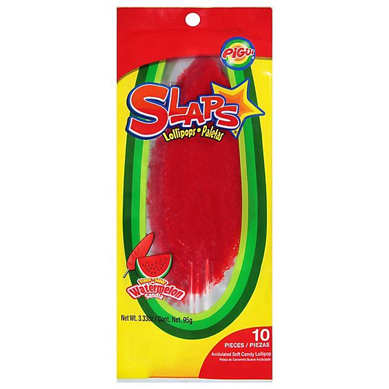 slide 1 of 13, Pigui Slaps Sandia Flavor - 10 Count, 3.33 oz
