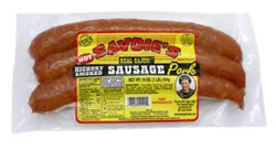 Savoies Hot Smoked Pork Sausage - 16 Oz