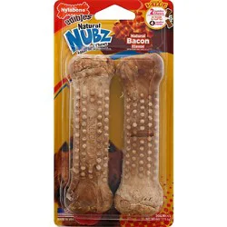 Nylabone Nubz Dog Chews Edible Bacon Jumbo 2 Count - 6 Oz