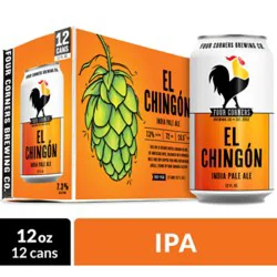 Four Corners El Chingon Ipa Craft Beer Cans 7.3% Abv - 12-12 Fl. Oz.