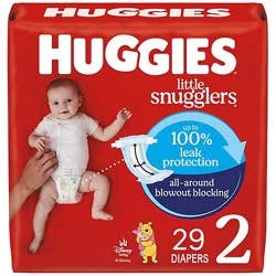 Huggies Little Snugglers Baby Diapers Size 2 (12-18 Lbs) - 29 Count