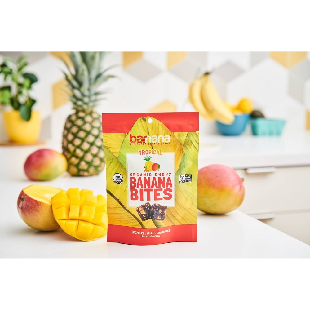 slide 3 of 3, Barnana Organic Tropical Chewy Banana Bites, 3.5 oz