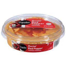 Signature Select/cafe Hummus Topped Roasted Red Pepper - 10 Oz