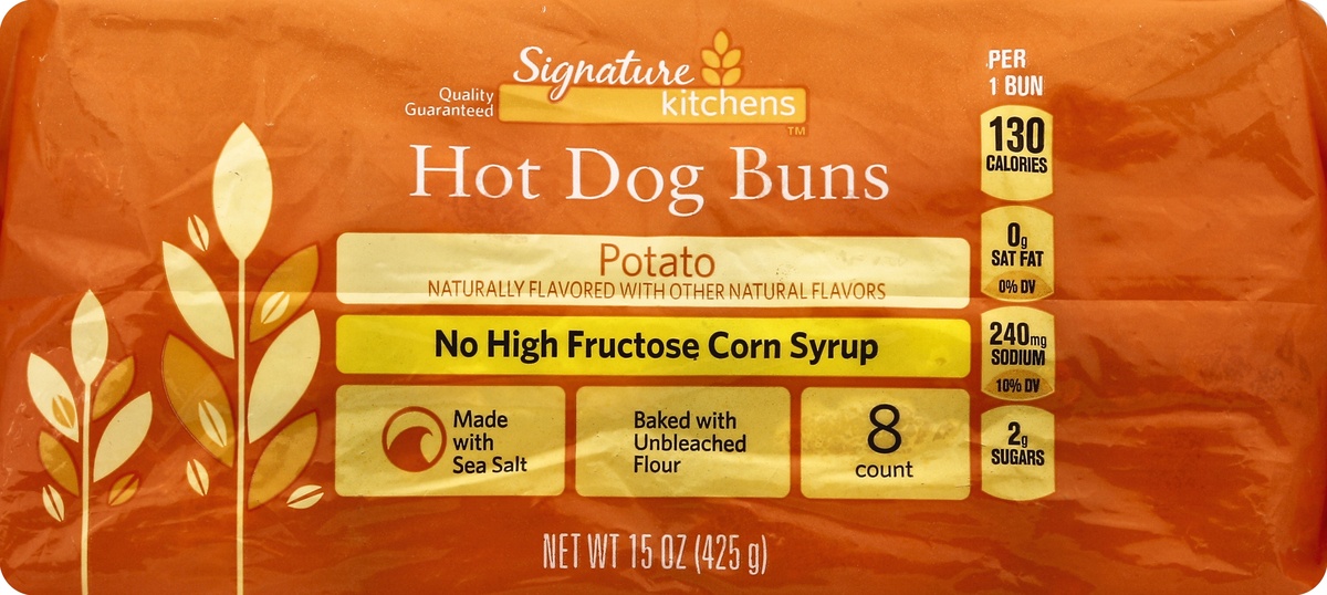 slide 3 of 5, Signature Kitchens Hot Dog Buns Potato, 