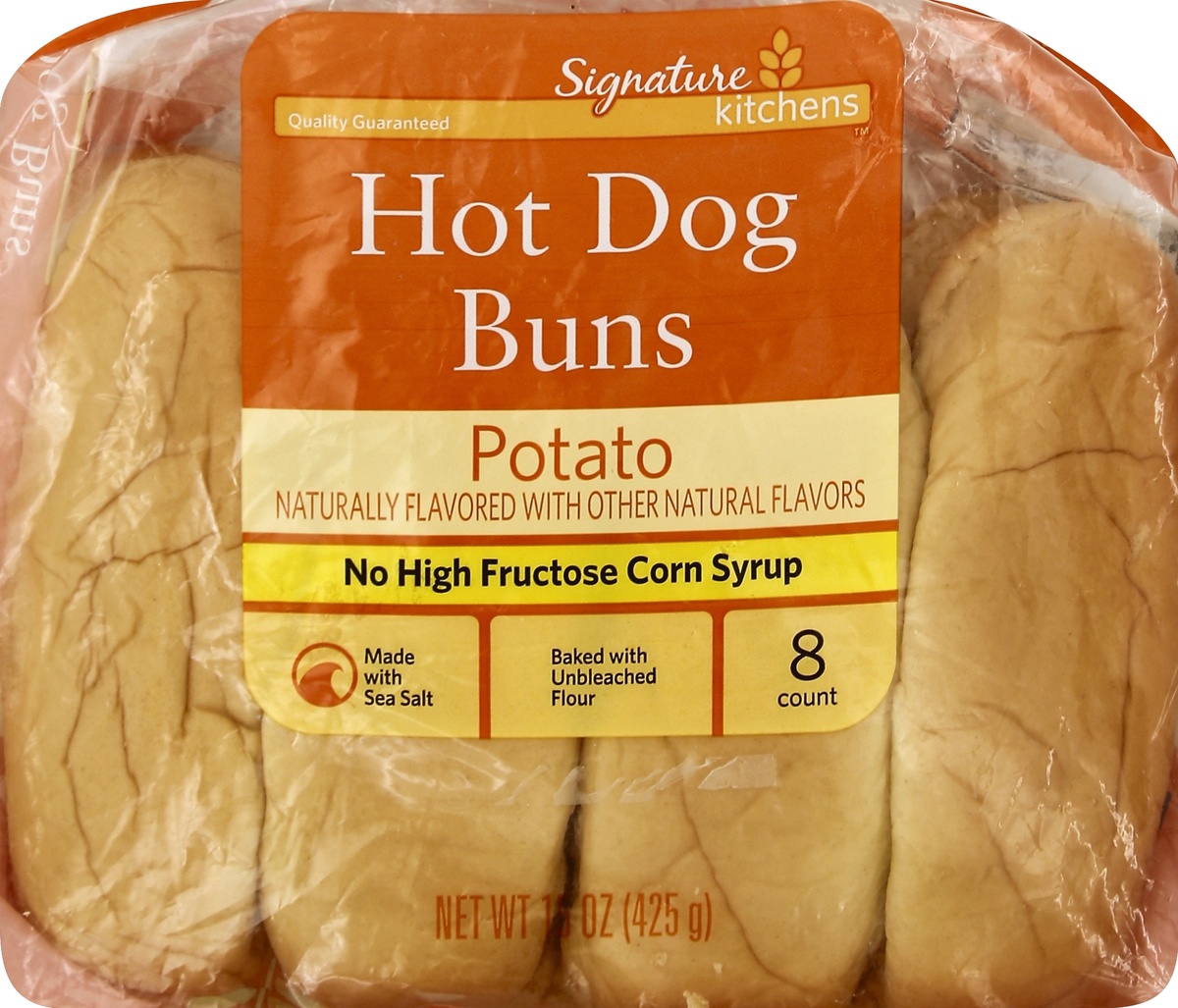 slide 5 of 5, Signature Kitchens Hot Dog Buns Potato, 