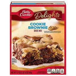 Betty Crocket Delights Bars Mix Cookie Brownie - 17.4 Oz