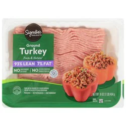 Signature Select 93% Lean 7% Fat Ground Turkey - 16 Oz