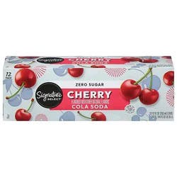 Signature Select Zero Cherry Cola Soda - 12-12 Fl. Oz.