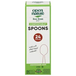 Open Nature Cutlery Spoons Compostable - 24 Count