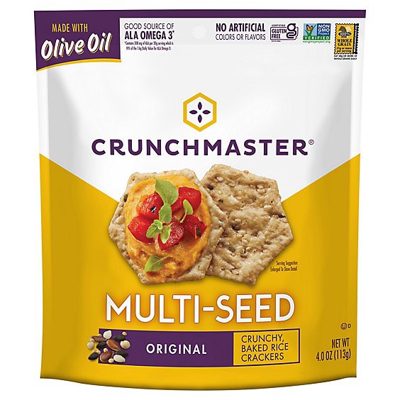 slide 1 of 5, Crunchmaster Crackers Multi Seed Original - 4 Oz, 4 oz