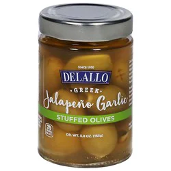 Delallo Olive Jalapeno Garlc Stfd - 5.8 Oz