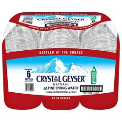 Crystal Geyser Natural Alpine Spring Water - 6 - 1 Gallon