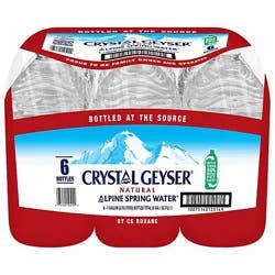 Crystal Geyser Natural Alpine Spring Water - 6 - 1 Gallon