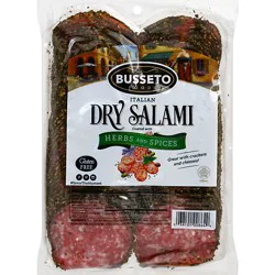 Busseto Sliced Herb Italian Dry Salami Pillow Pack - 16 Oz