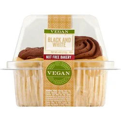 Vegan Black And White Cupcake - 4 Oz