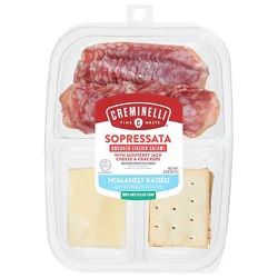Creminelli Sliced Sopressata,monterey Jack,crackers - 2 Oz