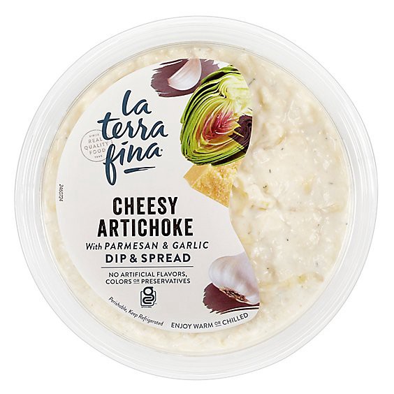 slide 1 of 3, La Terra Fina Cheesy Artichoke With Parmesan And Garlic Dip And Spread - 10 Oz, 10 oz