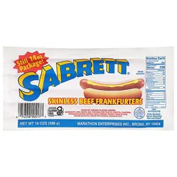 Sabrett Bigger Than The Bun Beef Franks - 14 Oz