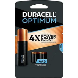 Duracell Optimum Aa Alkaline Batteries - 6 Count